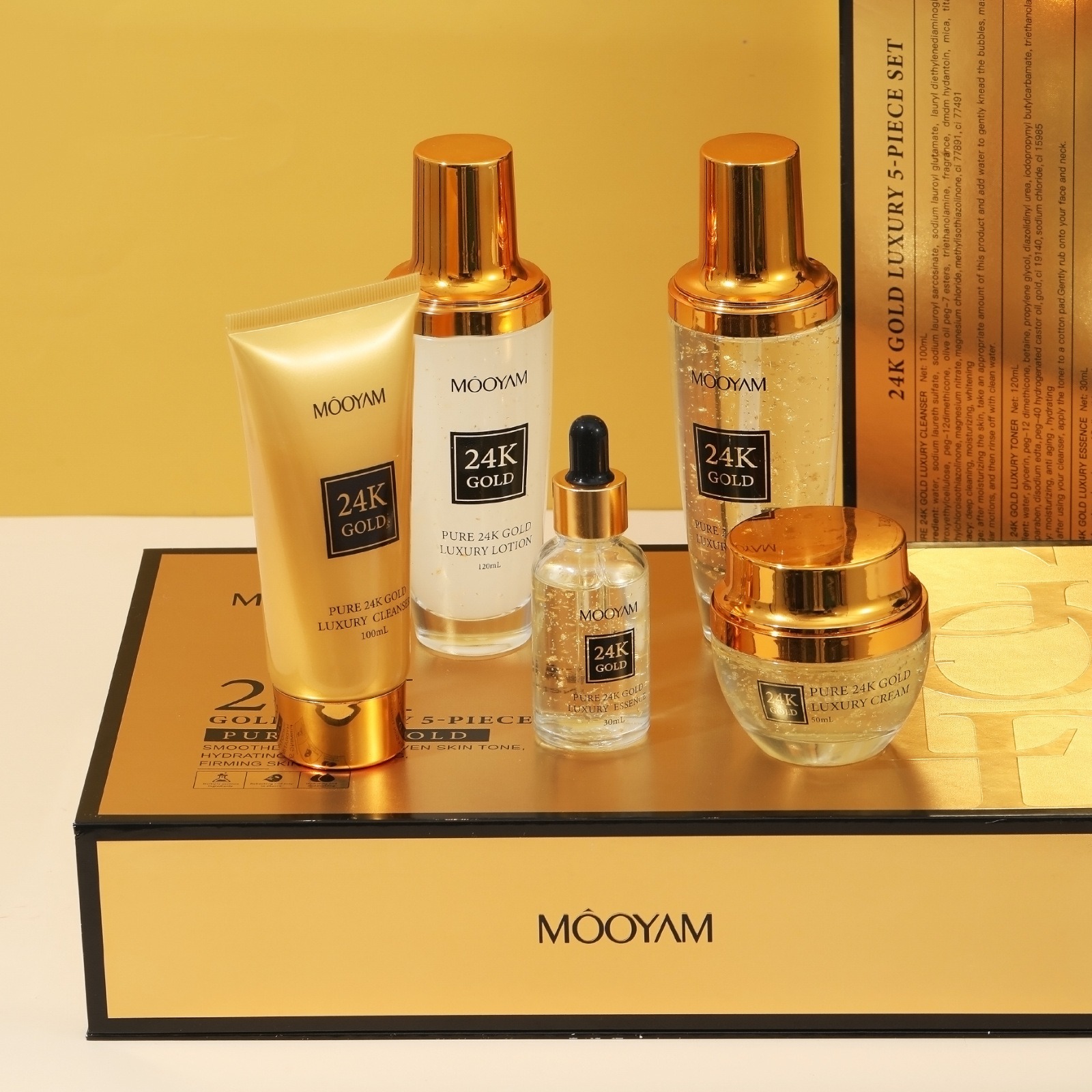 Luxury Skincare Line - مجموعة مرطبة فاخرة من الذهب عيار